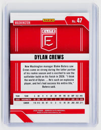 2026 Panini Donruss Elite Baseball Dylan Crews #47 Washington Nationals - back