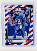 2024 Panini Prizm Football Red White and Blue Prizm Ray Davis RC #382 Buffalo Bills - front