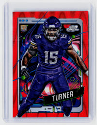 2024 Topps Chrome Football Dallas Turner Orange Refractor Rookie RC #161 /25 - front