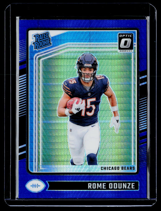 2024 Panini Donruss Optic Rated Rookie Rome Odunze Blue hyper #286 - front