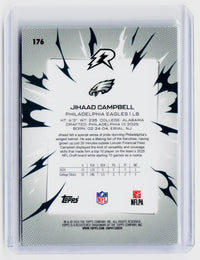 2025 Topps Football Jihad Campbell RC #176 Philadelphia Eagles - back