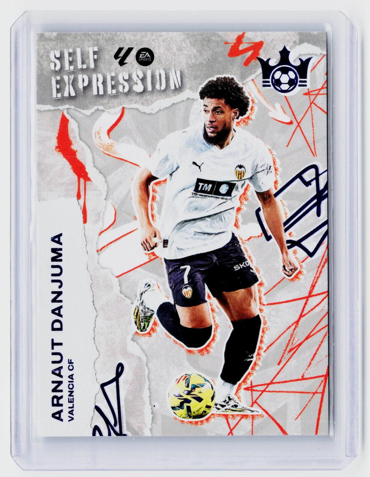 2025-26 Panini Pitch Kings Self Expression Arnaut Danjuma Valencia CF #6 /25 - front