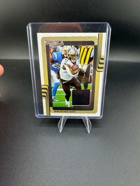2025 Panini Donruss Threads Alvin Kamara Memorabilia Card DTH-AKA - front