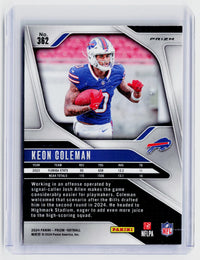 2024 Panini Prizm Football Keon Coleman Red Ice Rookie #362 Buffalo Bills - back