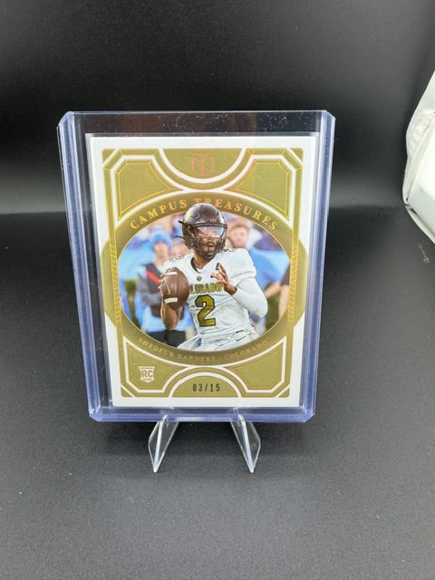 2025 Panini National Treasures Collegiate Campus Treasures Shedeur Sanders #CT-SSS /15 RC - front