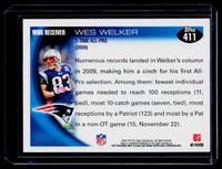 2010 Topps All-Pro Team Wes Welker #411 New England Patriots - back