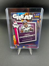 2024 Panini Illusions Game Expectations Zach Charbonnet Seahawks Memorabilia Card GE-ZCT - back