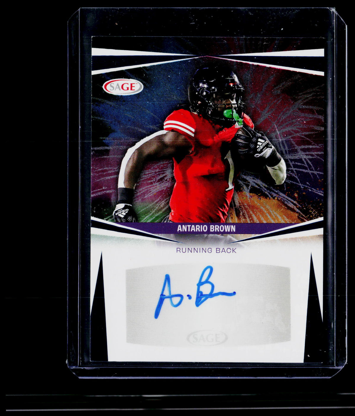 2025 SAGE Autograph Antario Brown A-AB Football Card - front