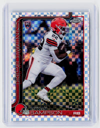 2025 Topps Chrome Football Dylan Sampson RC Geometric Refractor #308 - front