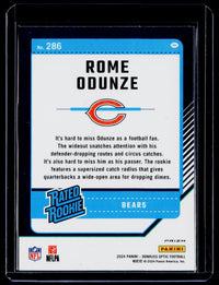 2024 Panini Donruss Optic Rated Rookie Rome Odunze Blue hyper #286 - back