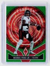 2025 Panini Phoenix Football Michael Penix Jr. Green #17 /99 Atlanta Falcons - front