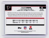2025 Topps Chrome Football Drake London RayWave Refractor #12 Atlanta Falcons - back