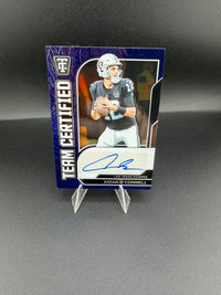 2024 Panini Totally Certified Team Certified Signatures Aidan O'Connell Mirror Blue Auto #TCS-AOL /50 - front