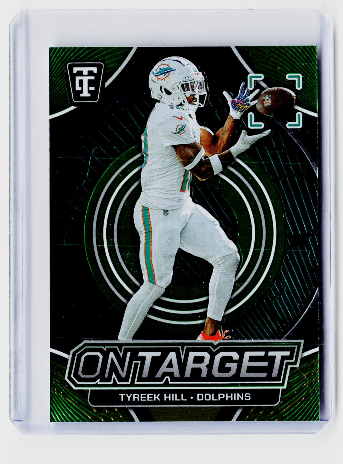 2024 Panini Totally Certified On Target Tyreek Hill #9 Mirror Platinum Silver /299 - front