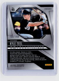 2025 Panini Prizm Baseball Kyle Teel Purple Prizm #193 /149 - back
