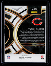 2023 Panini Select Football Premier Rookie Tyson Bagent #123 Chicago Bears - back