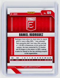 2026 Panini Donruss Elite Baseball Prospects Rainiel Rodriguez #109 St. Louis - back