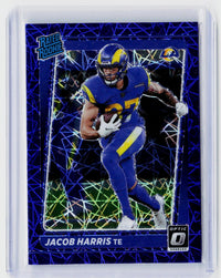 2021 Panini Donruss Optic Jacob Harris Rated Rookie Blue Hyper #238 - front