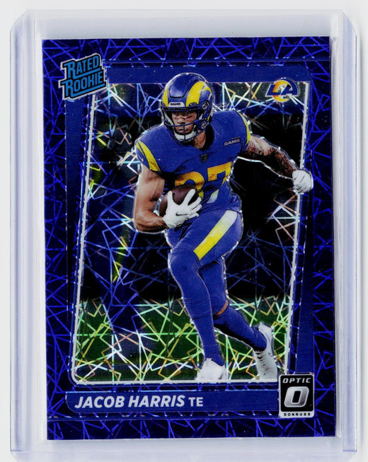 2021 Panini Donruss Optic Jacob Harris Rated Rookie Blue Hyper #238 - front