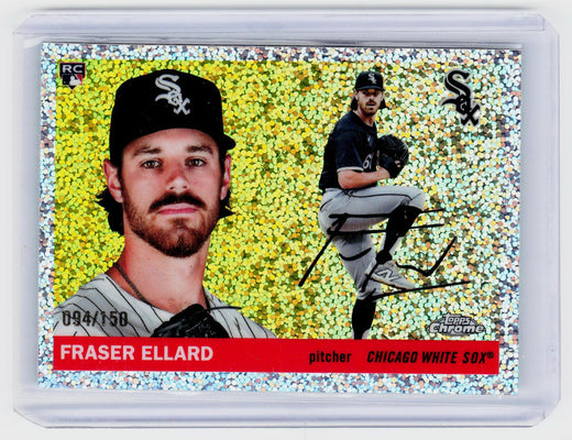 2025 Topps Chrome Fraser Ellard RC Speckle Refractor /150 #210 - front