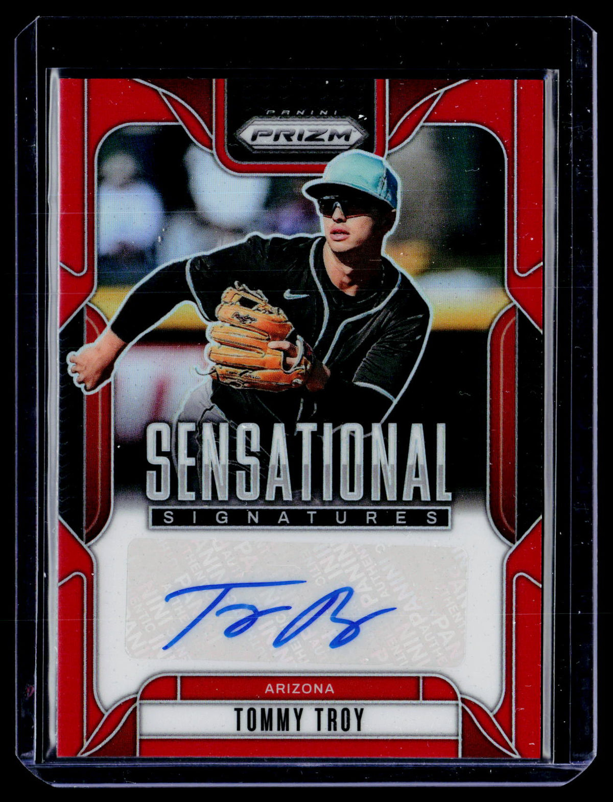 2025 Panini Prizm Sensational Signatures Tommy Troy Auto red /99 - front