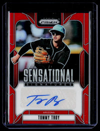 2025 Panini Prizm Sensational Signatures Tommy Troy Auto red /99 - front