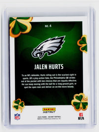 2025 Panini Instant Football Lucky Quarterback #4 Jalen Hurts Philadelphia Eagles - back