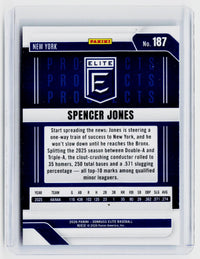 2026 Panini Donruss Elite Baseball Spencer Jones Prospects Aspirations #187 /499 - back