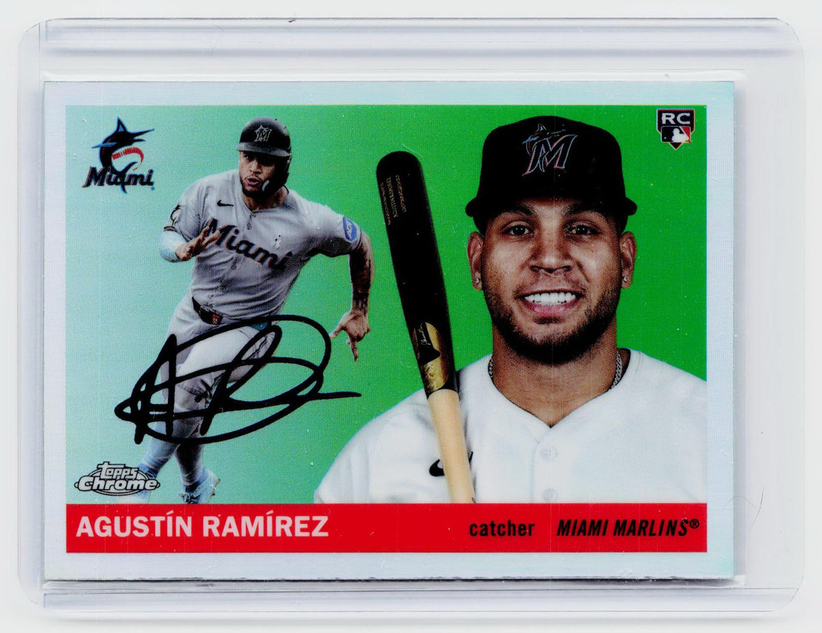 2025 Topps Chrome Agustin Ramirez RC Refractor Autograph #241 Miami Marlins - front