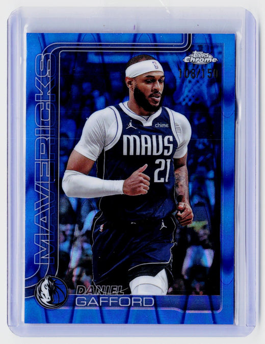 2024-25 Topps Chrome Basketball Daniel Gafford Blue Refractor #78 /150 - front