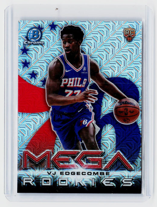 2025 Topps Bowman Chrome MESA Rookies MR-3 VJ Edgecombe RC Philadelphia 76ers - front