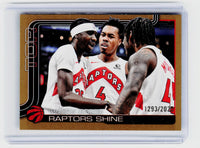 2025-26 Topps Basketball We The North: Raptors Shine Gold #276 Toronto Raptors 1293/2025 - front