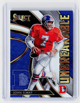 2020 Panini Select Football Unbreakable John Elway U19 Denver Broncos - front
