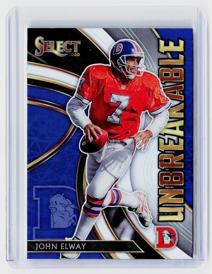 2020 Panini Select Football Unbreakable John Elway U19 Denver Broncos - front