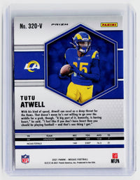 2021 Panini Mosaic Football Tutu Atwell Rookie Variation #320-V - back
