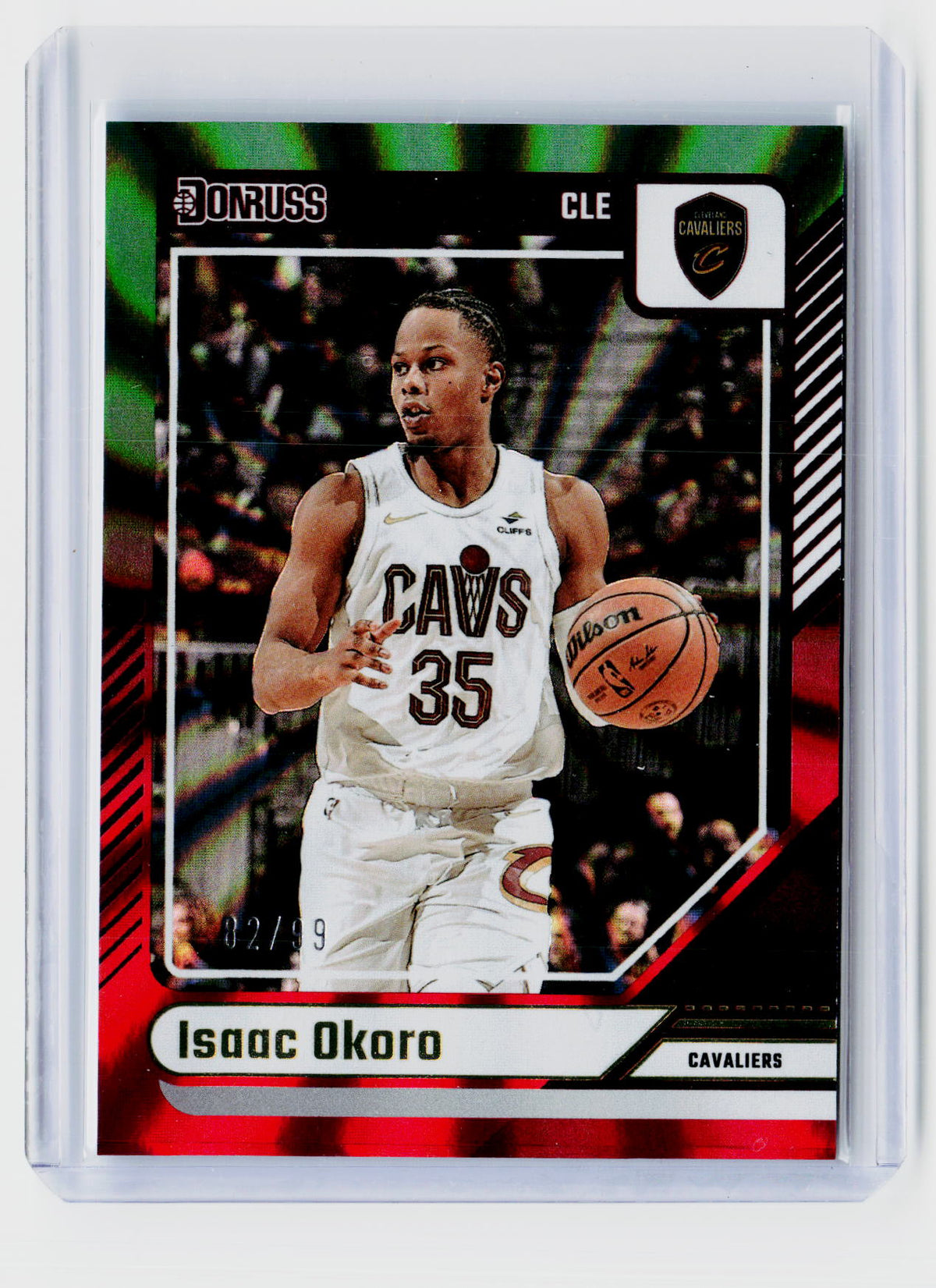 2024-25 Panini Donruss Isaac Okoro Holo Red Laser #157 82/99 - front