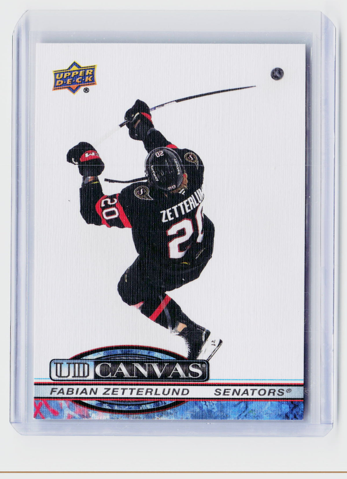 2025-26 Upper Deck Extended Series UD Canvas C-348 Fabian Zetterlund Ottawa Senators - front