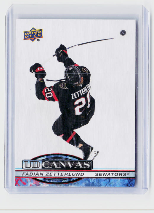 2025-26 Upper Deck Extended Series UD Canvas C-348 Fabian Zetterlund Ottawa Senators - front