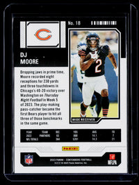 2023 Panini Contenders Football Season Ticket DJ Moore #18 Chicago Bears - back