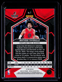 2023-24 Panini Mosaic Green Mosaic Matisse Thybulle #1 Portland Trail Blazers - back