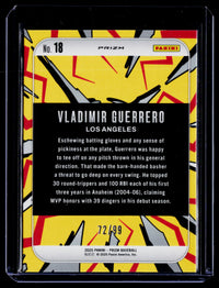 2025 Panini Prizm Baseball Dingers! Vladimir Guerrero Blue Prizms #18 /99 - back
