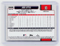 2026 Topps Series Two Jack Little RC #566 Detroit Tigers - back