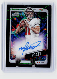 2024 Topps Cosmic Chrome Autograph Michael Pratt CCA-MP Black Eclipse Rookie 05/10 - front