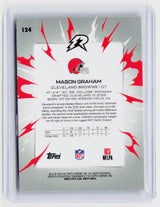 2025 Topps R Football Mason Graham Cleveland Browns Rookie Card #124 - back