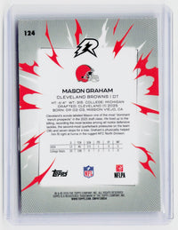 2025 Topps R Football Mason Graham Cleveland Browns Rookie Card #124 - back