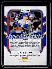 2026 Panini Donruss Baseball Signature Series Matt Shaw Rookie Autograph #SS-MS - back