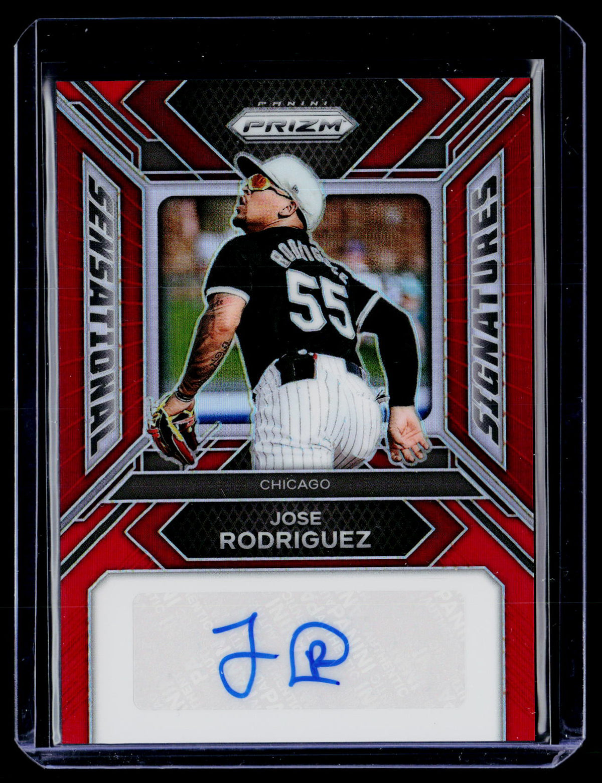 2024 Panini Prizm Baseball Sensational Signatures Jose Rodriguez Red Prizm Auto SS-JR - front