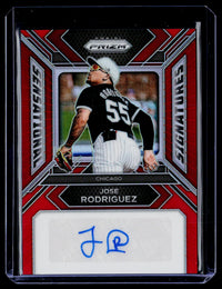 2024 Panini Prizm Baseball Sensational Signatures Jose Rodriguez Red Prizm Auto SS-JR - front