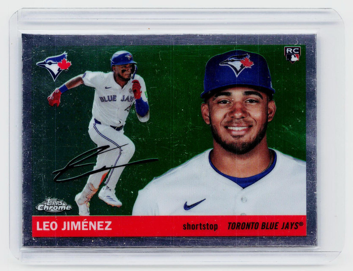 2025 Topps Chrome Leo Jiménez RC #327 Toronto Blue Jays Autograph - front