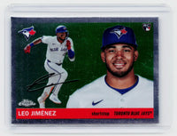 2025 Topps Chrome Leo Jiménez RC #327 Toronto Blue Jays Autograph - front